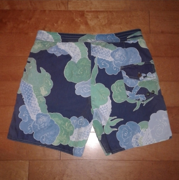 Polo Ralph Lauren Mens Size 36 L XL TATTOO Dragon Swim board Trunk Shorts - Picture 3 of 4